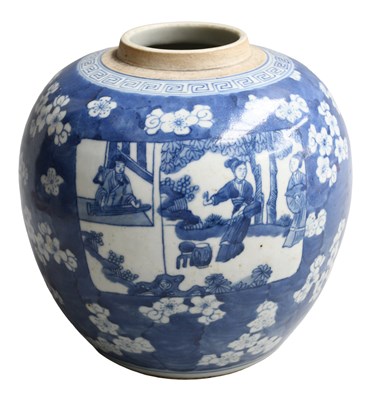 Lot 592 - A Chinese Porcelain Ginger Jar, Kangxi style,...
