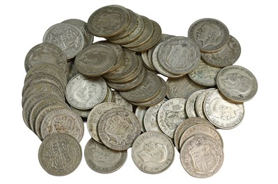 Lot 171 - Mixed Pre-1947 Halfcrowns, mixed grades, net...