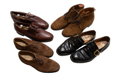 Lot 373 - Four Pairs of Gents Modern Shoes and Boots,...