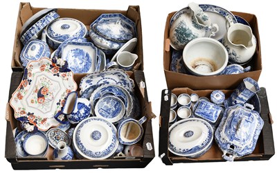 Lot 543 - A Large Collection of Blue and White Dinner...