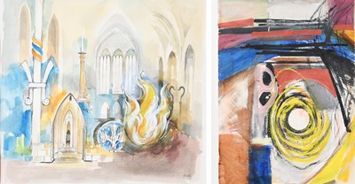 Lot 299 - Bone (20th Century) Church Interior Signed,...