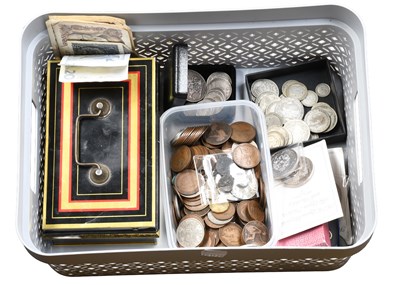 Lot 164 - Assorted British and World Coins, to include:...