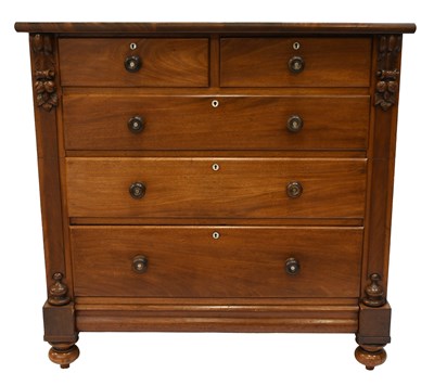 Lot 418 - A Victorian Mahogany Chest of Drawers,...