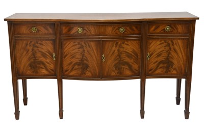 Lot 415 - A Reproduction Crossbanded Mahogany Bow Front...