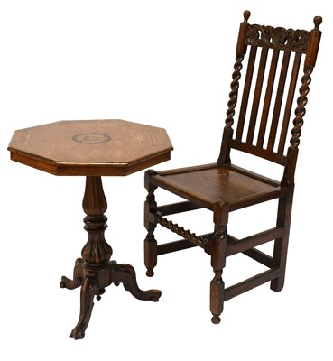 Lot 416 - An Early 19th Century Carved Oak Chair, with...