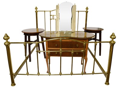 Lot 541 - A Reproduction Victorian Style Brass Double...