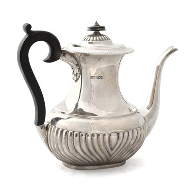 Lot 187 - An Edward VII Silver Coffee-Pot, by S. W....