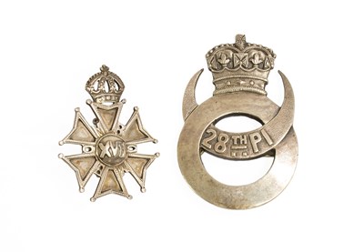 Lot 87 - A Pre-1901 Officer's Pagri Badge to the 28th...