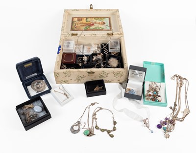 Lot 8 - A Quantity of Silver/White Metal Jewellery,...