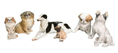 Lot 9 - Royal Copenhagen Porcelain Dog Models,...