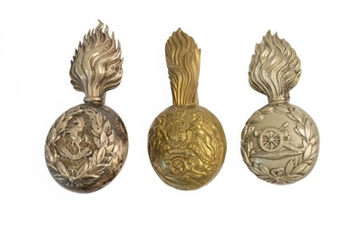 Lot 95 - Three Busby Grenade Plume Holders, one...