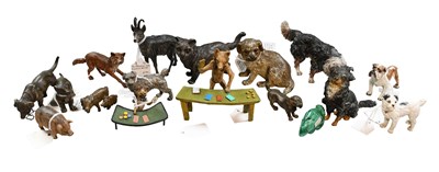 Lot 19 - A Collection of Cold Painted Bronze Models of...