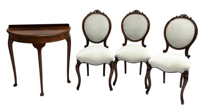 Lot 538 - Set of Three 19th Century Upholstered Chairs,...