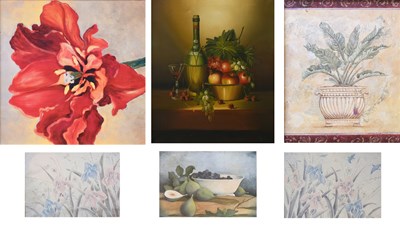 Lot 291 - L Habady (Contemporary) Still life with wine...