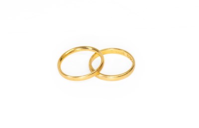 Lot 88 - An 18 Carat Gold Band Ring, finger size M1/2;...