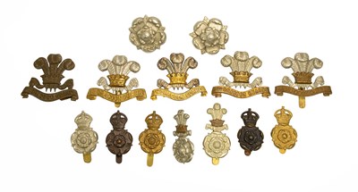 Lot 98 - Five Cap Badges to the 3rd Dragoon Guards, one...