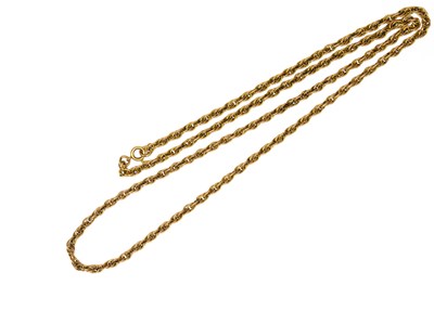 Lot 63 - A Fancy Link Chain, clasp stamped '9CT',...