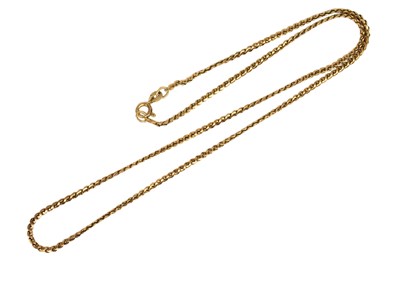 Lot 70 - A 9 Carat Gold Fancy Link Chain, length 46.5cm
