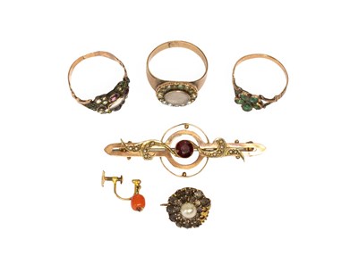 Lot 53 - A Small Quantity of Jewellery, including a...
