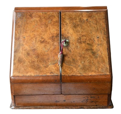 Lot 429 - A Victorian Burr Walnut Stationary Cabinet,...