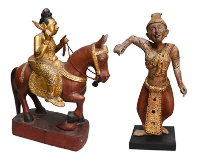 Lot 227 - South-East Asian Carved Parcel-Gilt and...