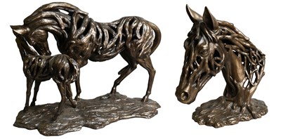 Lot 144 - Genesis Fine Art: Two Cold Cast Bronzed Models,...