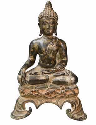 Lot 217 - A South-East Asian Parcel-Gilt Bronze Figure...