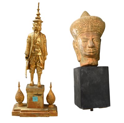 Lot 226 - A South-East Asian Gilt Metal Figure of King...