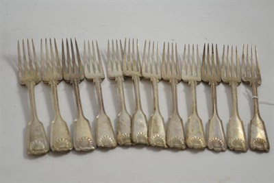 Lot 211 - Twelve silver forks