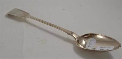 Lot 214 - Victorian silver basting spoon, by Chawner & Co., London 1858