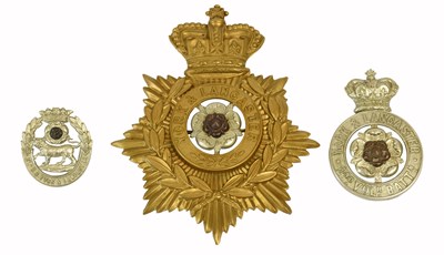 Lot 105 - A Victorian OR's Helmet Plate to the York and...