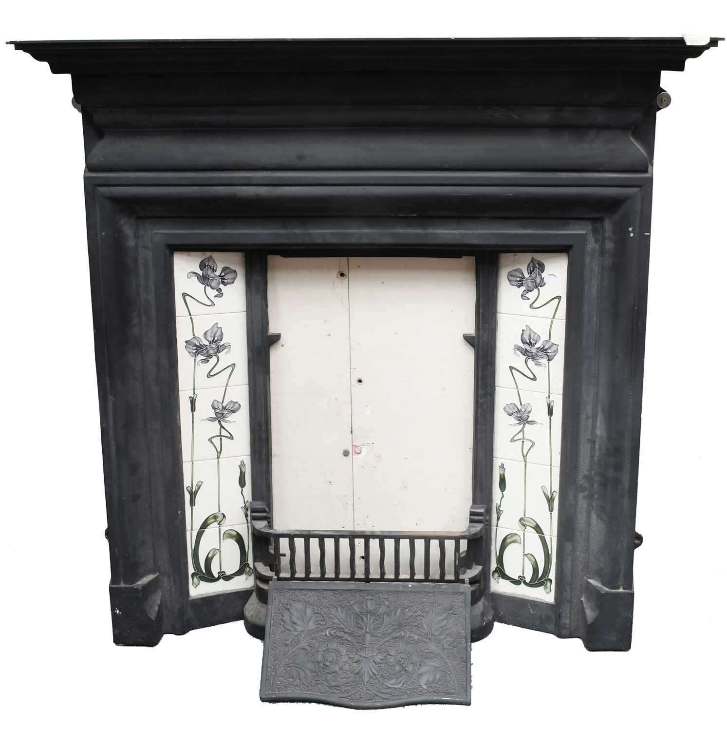 Lot 723 - A Late Victorian Cast Iron Fire Surround,