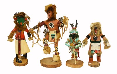 Lot 288 - A Collection of Four Hopi Kachina Dolls,...