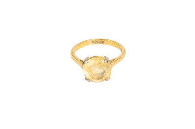 Lot 152 - A Citrine Ring, the round cut citrine in a...