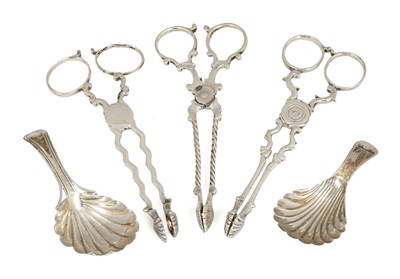 Lot 238 - Two Pairs of George II Silver Sugar-Nips, each...