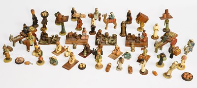 Lot 42 - Middle Eastern Carved and Painted Wooden...