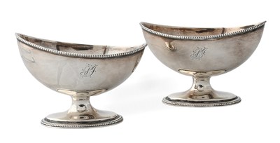 Lot 224 - A Pair of George III Silver Salt-Cellars, by...