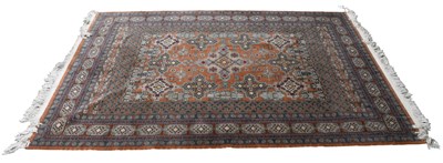 Lot 378 - Derbent Rug, the terracotta field centred by...