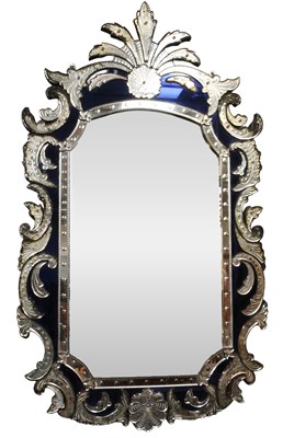 Lot 478 - A Venetian Style Sectional Wall Mirror, with...