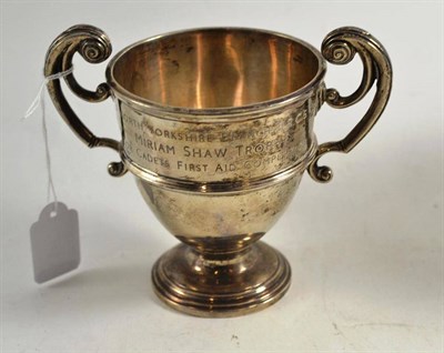 Lot 241 - A silver trophy cup inscribed 'North Yorkshire Branch... Miriam Shaw Trophy'