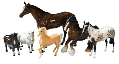 Lot 73 - Beswick Horses, including: Appaloosa Stallion,...