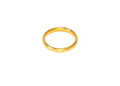 Lot 81 - A 22 Carat Gold Band Ring, finger size L
