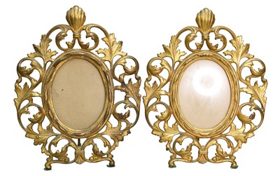 Lot 96 - A Pair of Gilt Metal Easel Back Photograph...