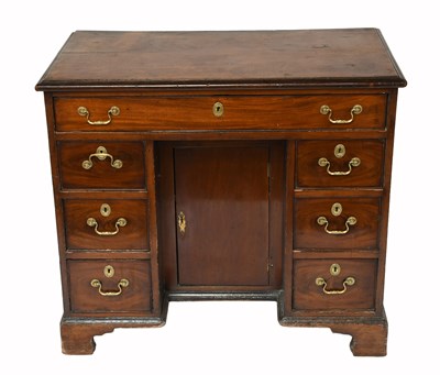 Lot 511 - A George III Mahogany Kneehole Desk, the...