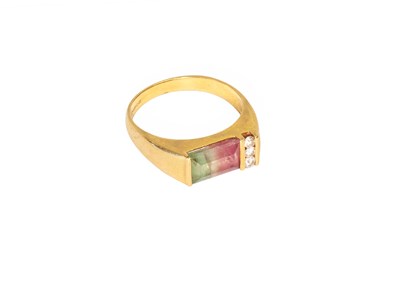 Lot 34 - An 18 Carat Gold Watermelon Tourmaline and...