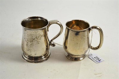 Lot 254 - Two silver Christening mugs