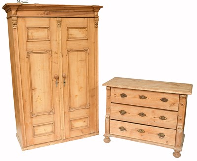 Lot 474 - A Victorian Pine Chest of Drawers, straight...