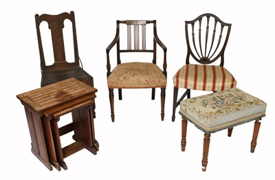 Lot 422 - A Regency Mahogany Open Armchair, with reeded...