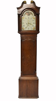 Lot 398 - An Oak Eight Day Painted Dial Striking...