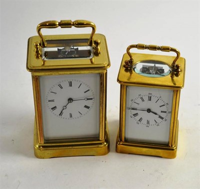 Lot 259 - Two carriage timepieces